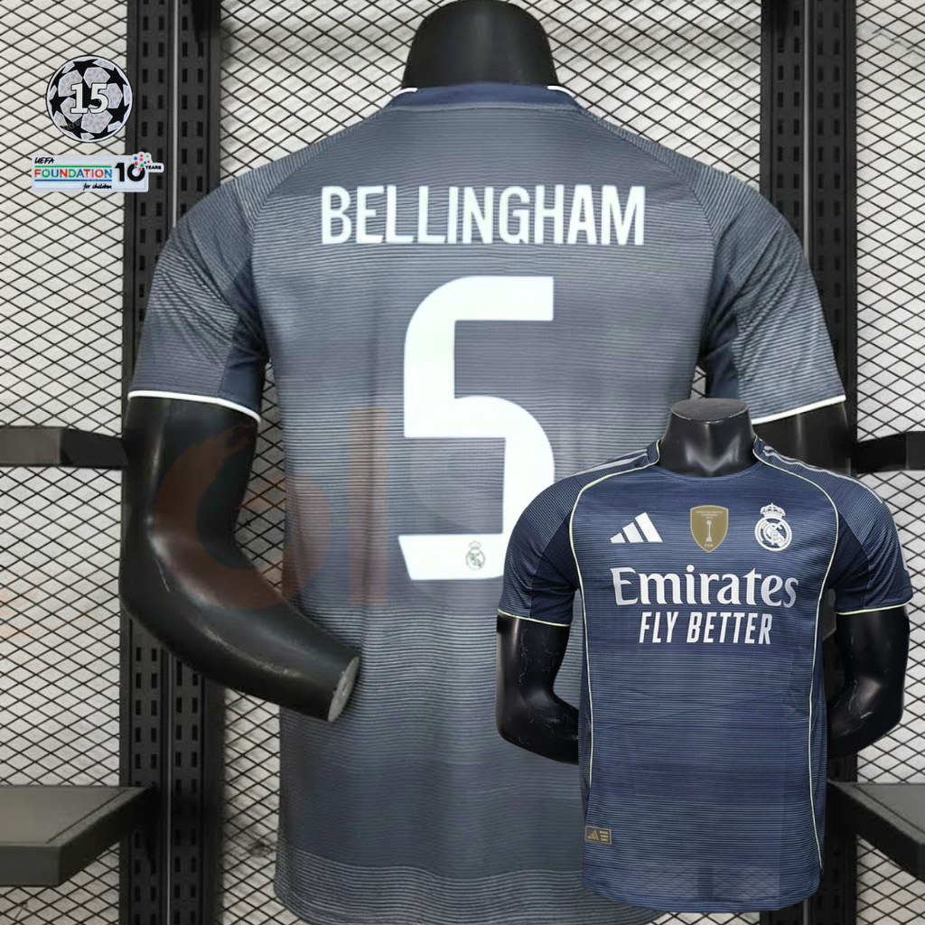 2025/26 Real Madrid Player Version Third Jersey #5 Bellingham UCL Personalized