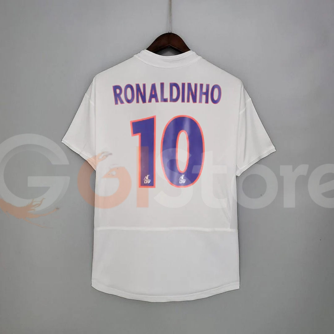 PSG 2002-03 Away Retro Jersey Ronaldinho #10
