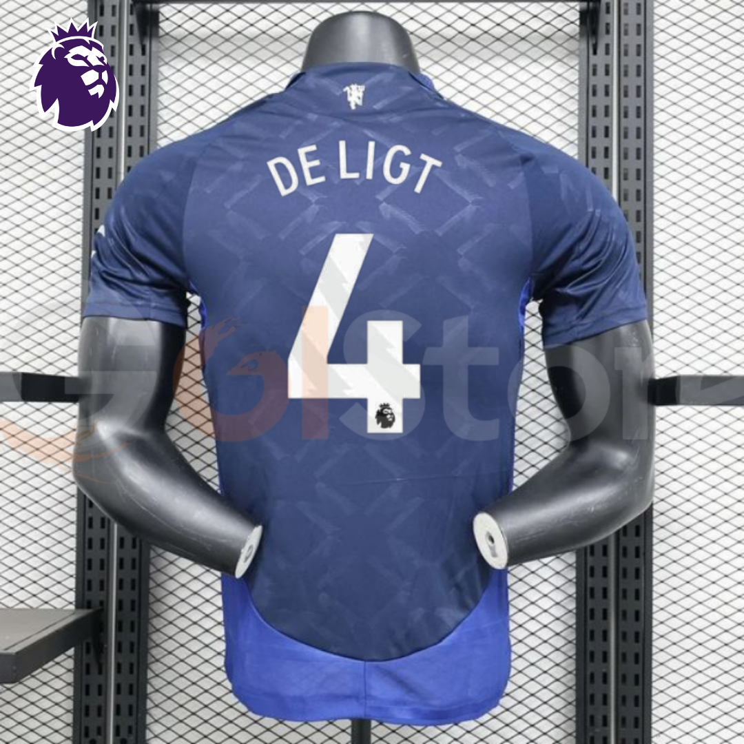 Manchester United 2024-2025 Away Short Sleeve Jersey #4 De Ligt Personalized PL Rare