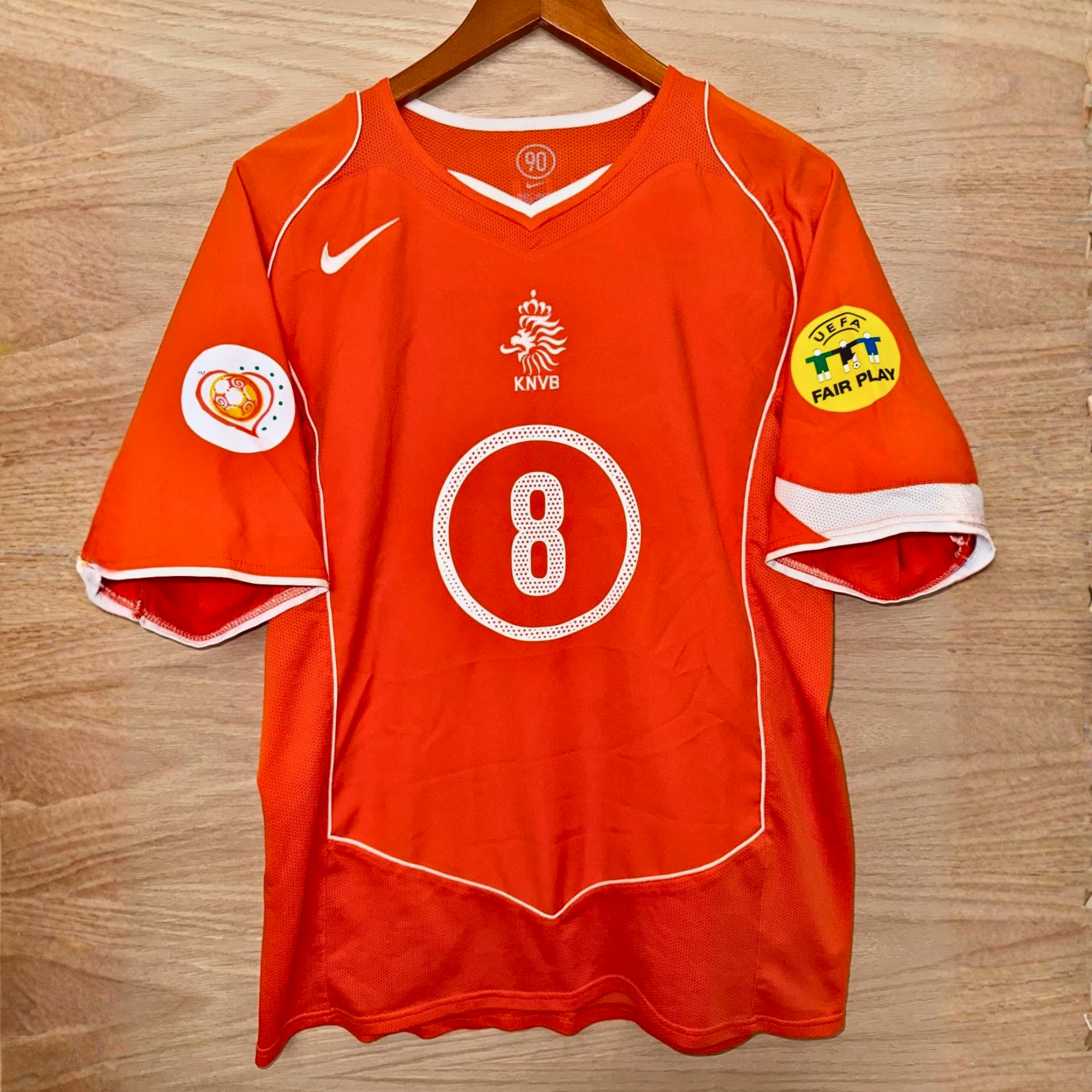8 Davids Retro Netherlands National Team Football Jersey - 2004 Euro, Short Sleeve