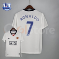 Manchester United 2008-2009 Retro Away Short Sleeve Jersey #7 Ronaldo Personalized PL Patch Rare