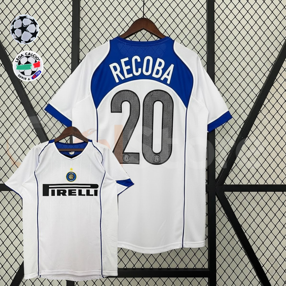 Inter Milan 2004-2005 Retro Away Short Sleeve Jersey #20 Recoba Personalized Serie A UCL Patch
