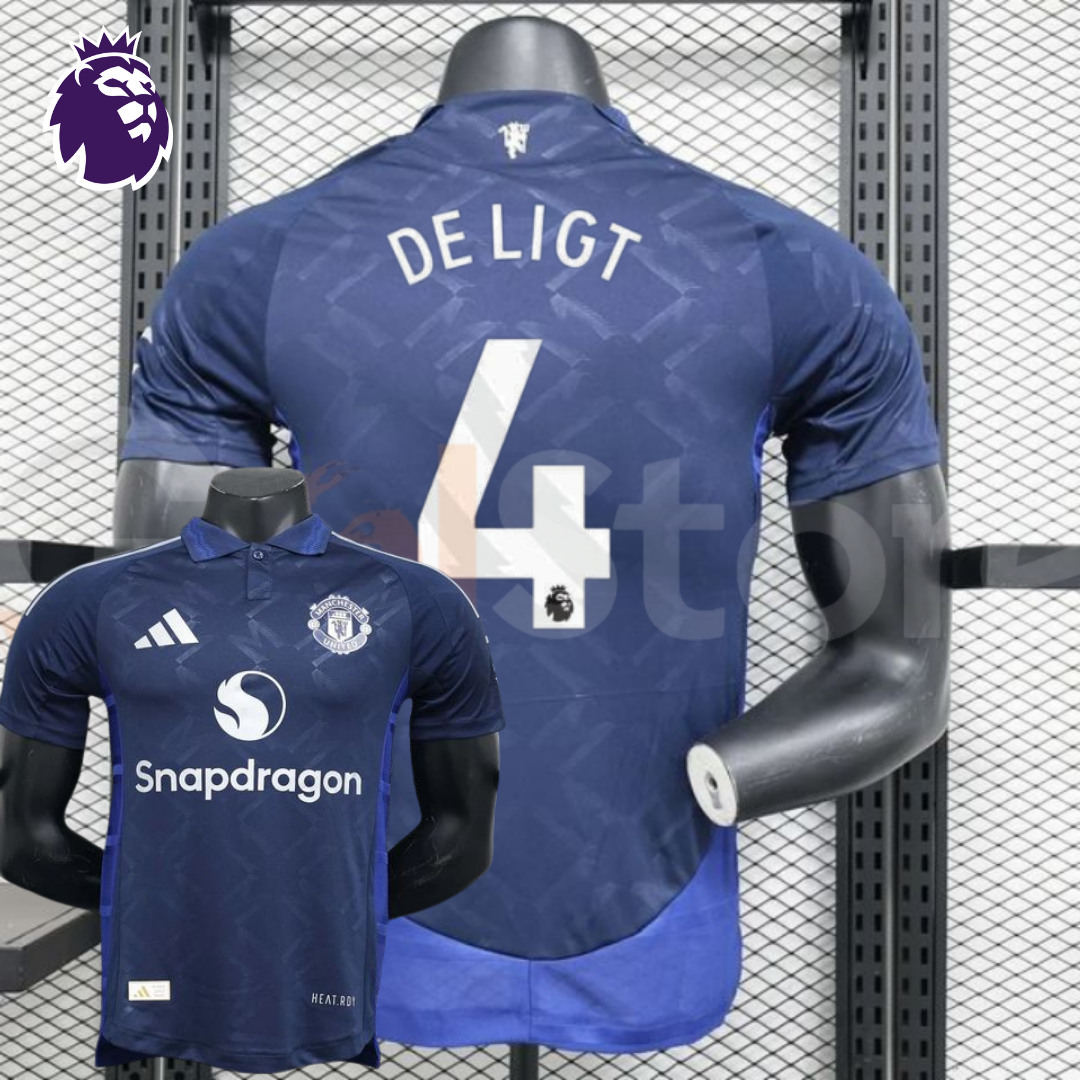 Manchester United 2024-2025 Away Short Sleeve Jersey #4 De Ligt Personalized PL Rare