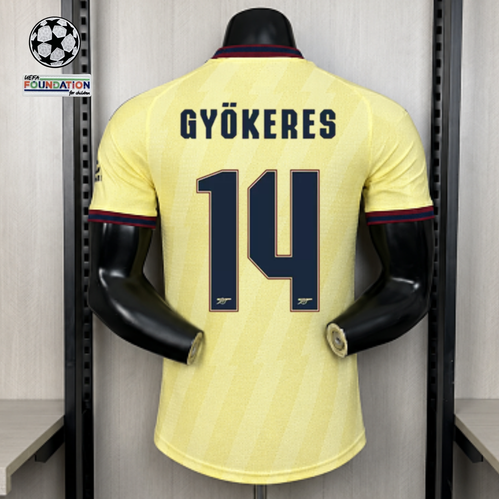 Arsenal FC 2026-27 Third Player Version Jersey | Gyökeres #14 | UCL Patch | Sizes S–3XL