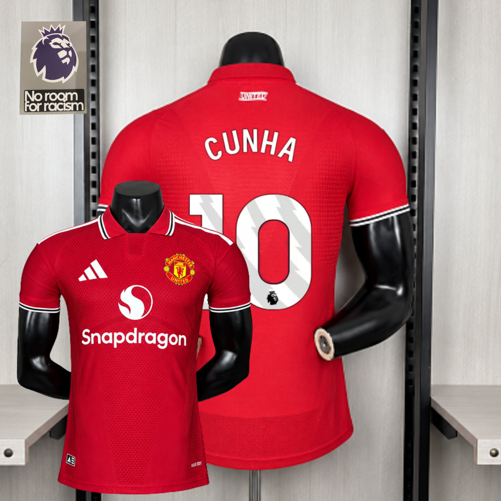 2026/27 Manchester United Home Jersey Player Version #10 Cunha