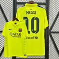 FC Barcelona 2014-15 Retro Yellow Away Jersey | #10 Lionel Messi | La Liga & UCL