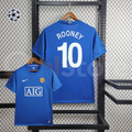 Manchester United 2008-2009 Retro Third Kit Short Sleeve Jersey #10 Rooney Personalized UCL Rare