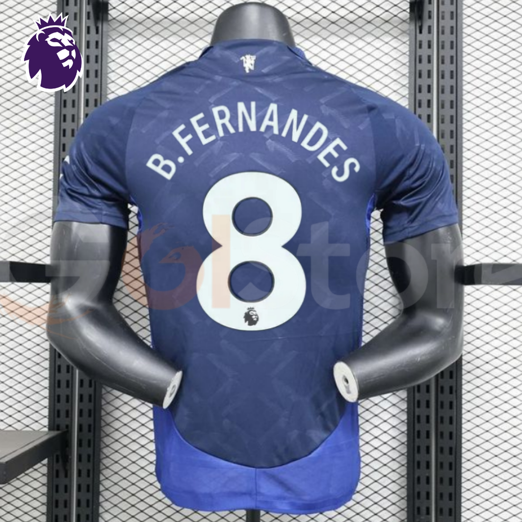 Manchester United 2024-2025 Away Short Sleeve Jersey #8 Bruno Fernandes Personalized PL