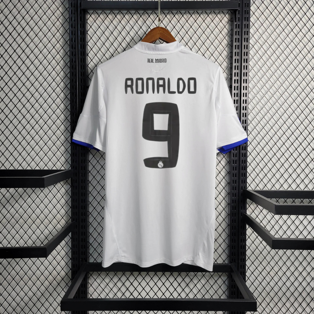 2011/12 Real Madrid Retro Home White Jersey #9 Ronaldo UCL & La Liga Personalized