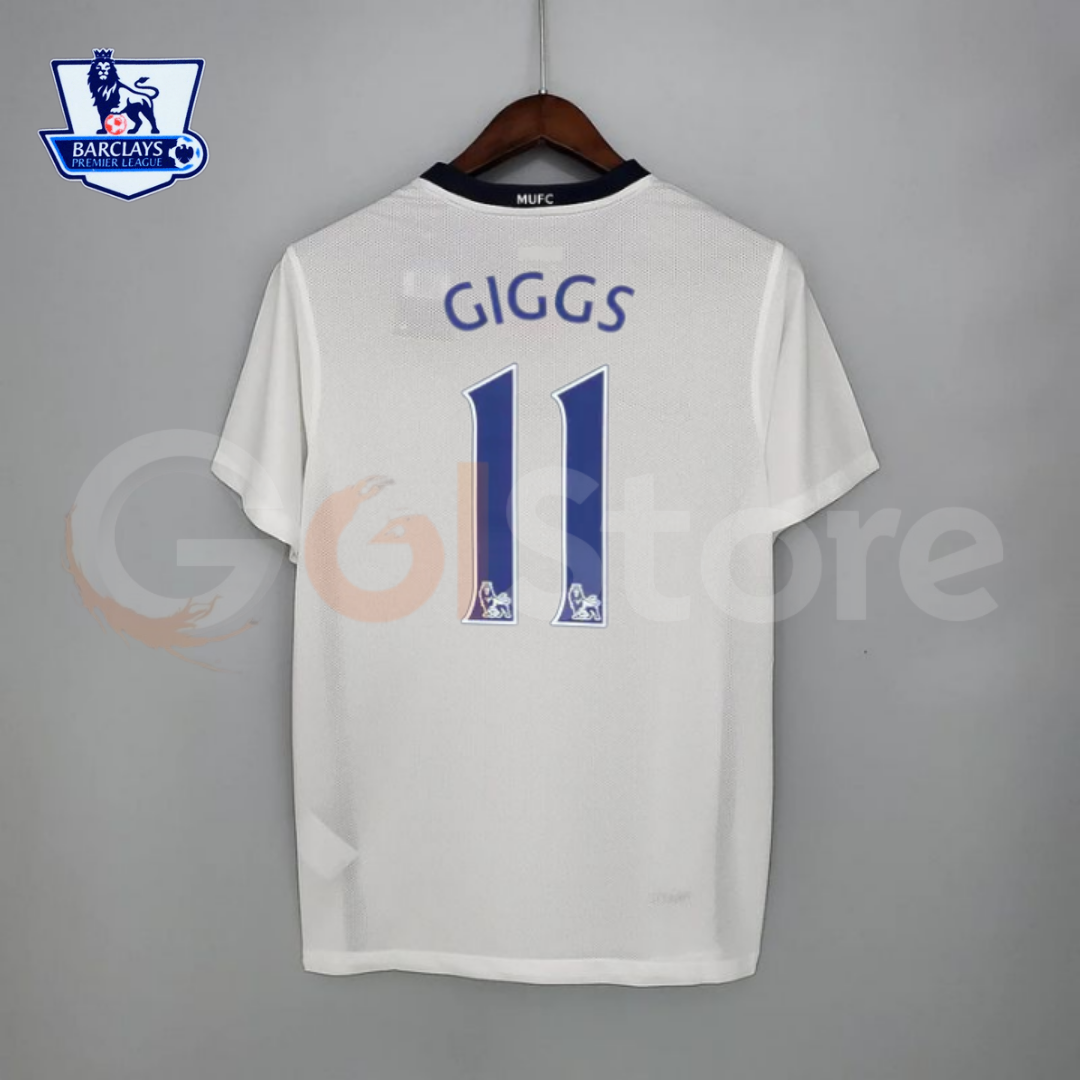 Manchester United 2008-2009 Retro Away Short Sleeve Jersey #11 Giggs Personalized PL Patch Rare