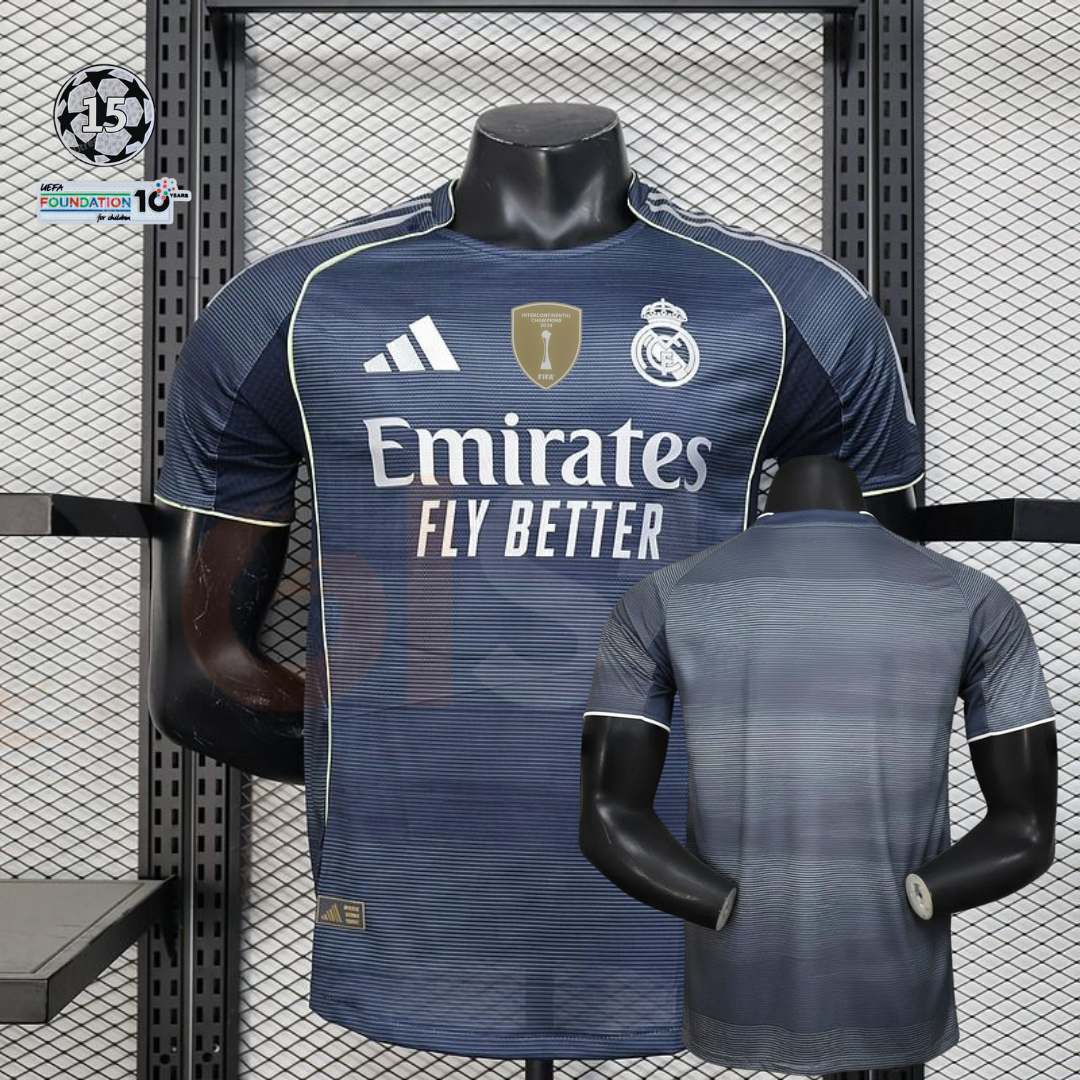 2025/26 Real Madrid Player Version Third Jersey UCL Patch Personalized