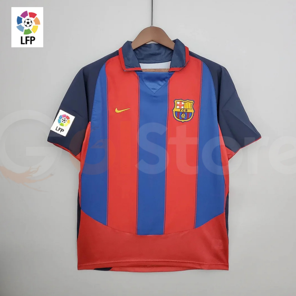 FC Barcelona 2003-04 Retro Home Jersey | #10 Ronaldinho | La Liga
