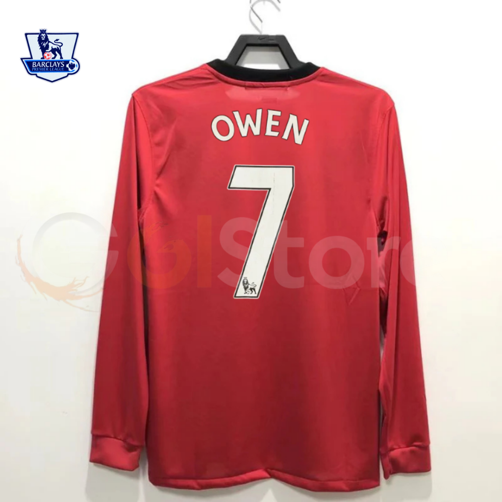 Manchester United 2010 Retro Home Long Sleeve Jersey #7 Owen Personalized PL Rare