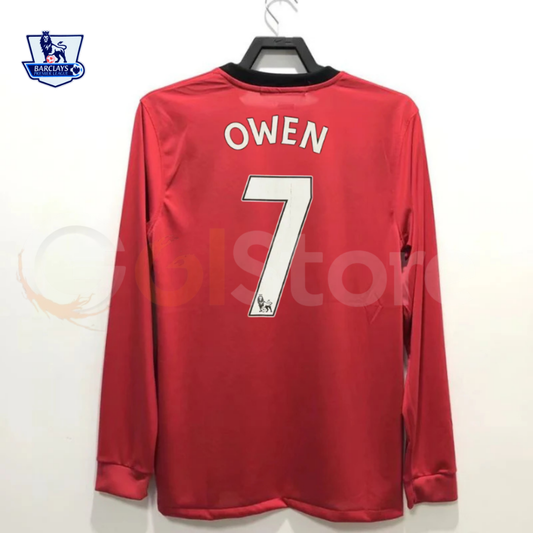 Manchester United 2010 Retro Home Long Sleeve Jersey #7 Owen Personalized PL Rare