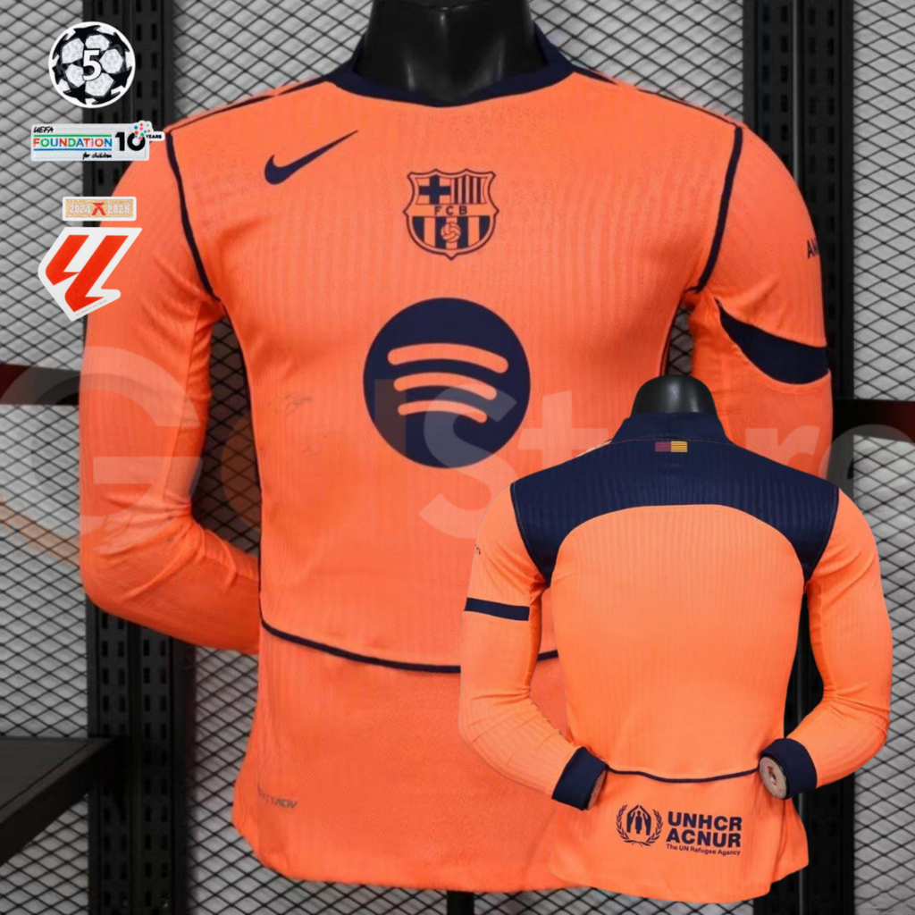 FC Barcelona 2025-26 Third Professional Long Sleeve Jersey | Custom Name & Number | UCL & La Liga