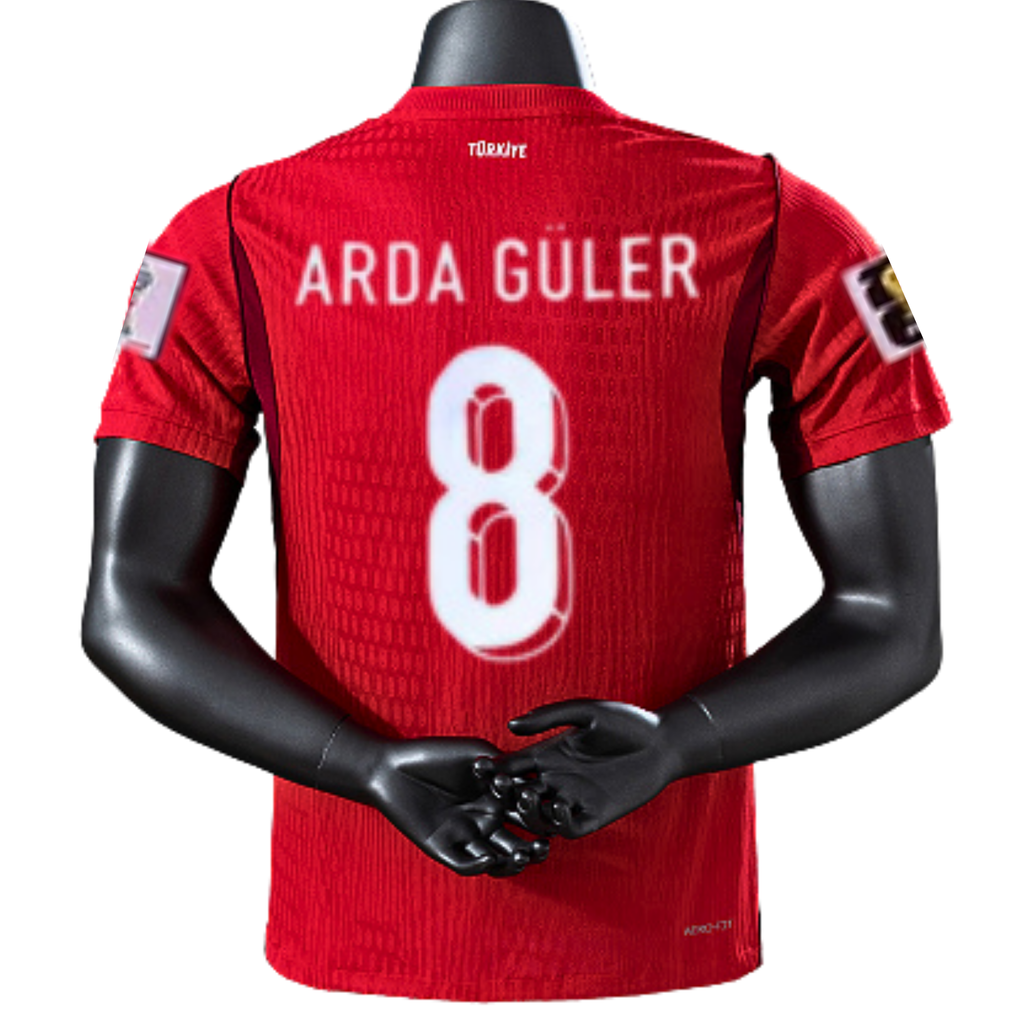 Maillot de football Arda Güler numéro 8 Turquie Coupe du Monde 2026 domicile – Manches courtes Unisexe du S au 3XL