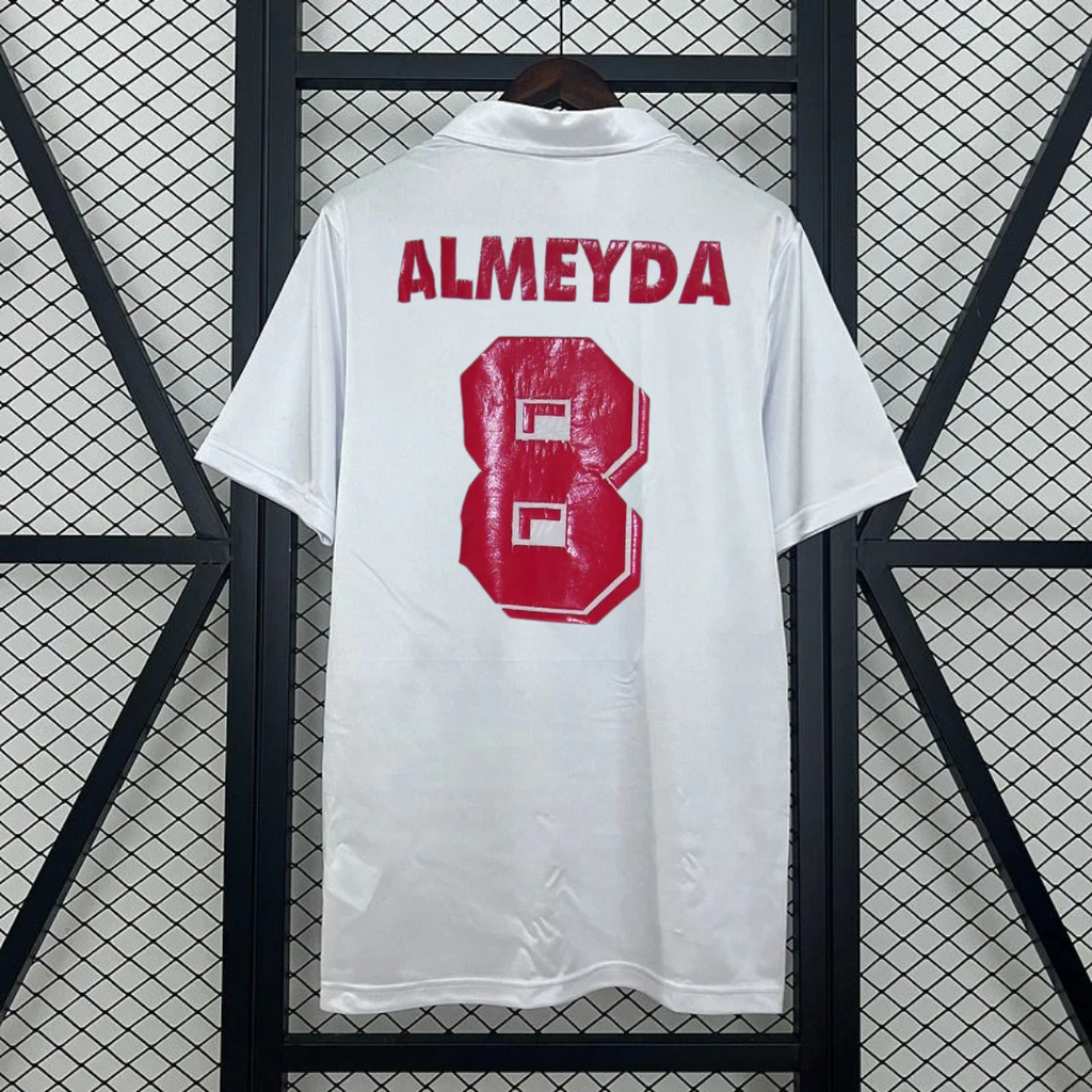 Sevilla FC 1987-1990 Retro Home Short Sleeve Jersey #8 Almeyda Personalized La Liga Patch