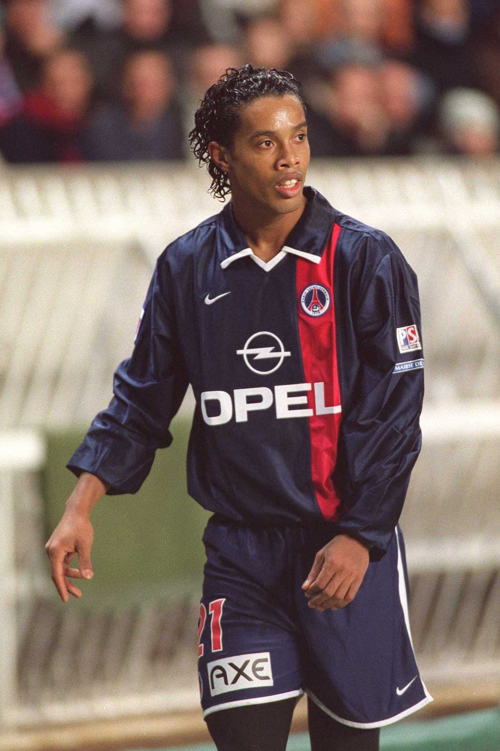 PSG 2001-02 Retro Jersey Ronaldinho #21 Long Sleeve