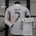 Real Madrid 2025 2026 Home Long Sleeve Jersey Vinicius Junior 7 Professional Football Shirt Customizable