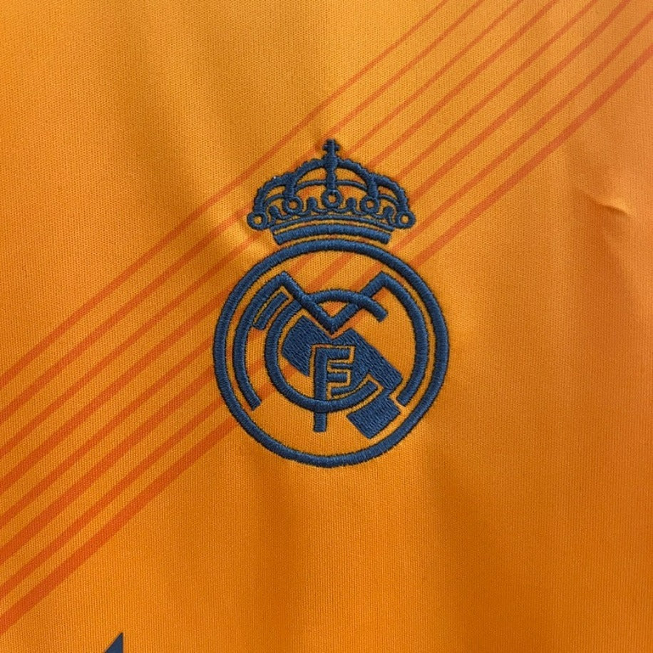 Real Madrid 2024-25 UCL Third Jersey #9 Mbappe | Orange Edition | S–3XL | Fast Shipping