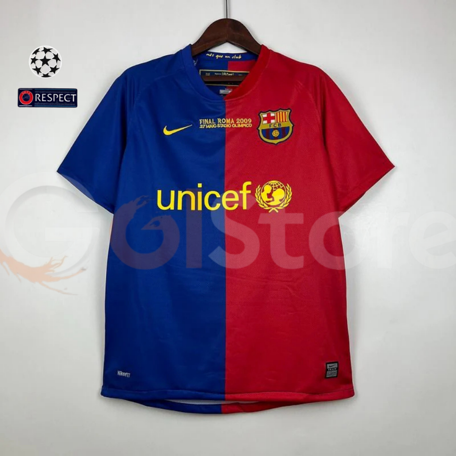 FC Barcelona 2008/09 Retro Home UCL Final No.9 Eto'o Jersey – Champions League Short Sleeve Football Shirt S–2XL