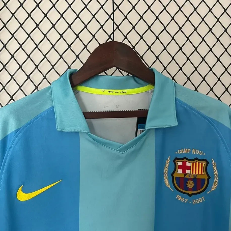FC Barcelona 2007/08 Retro Blue No.10 Ronaldinho Jersey – LaLiga Classic Short Sleeve Football Shirt S–2XL