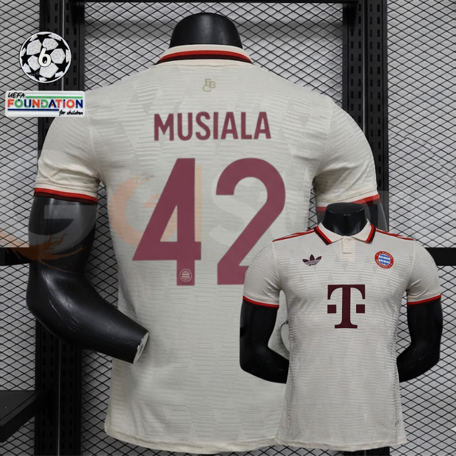 Bayern Munich 2024 2025 Away UEFA Champions League Jersey Musiala 42 Professional Football Shirt