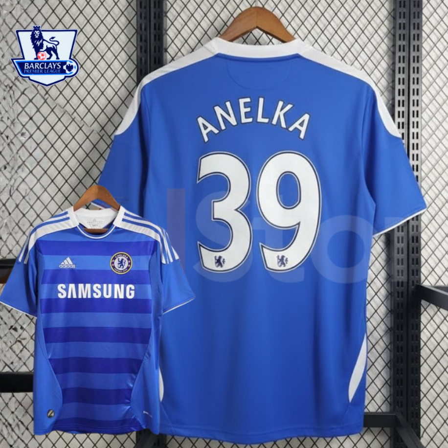 Chelsea FC 2011 2012 Retro Home Jersey Nicolas Anelka 39 UEFA Champions League Football Shirt