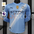 2025-26 Manchester City Home Long Sleeve Jersey – Sky Blue Puma Kit with Etihad Airways Sponsor