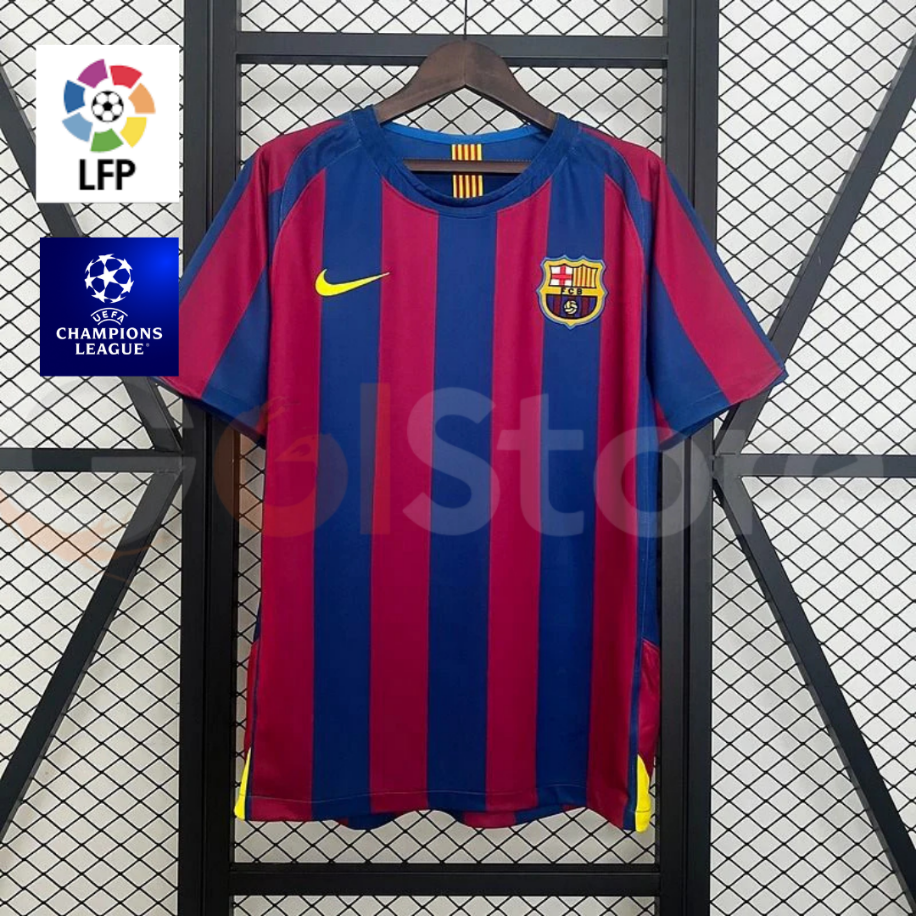 FC Barcelona 2005-2006 Retro Home Jersey #20 Deco – Classic Short Sleeve Football Shirt S-2XL