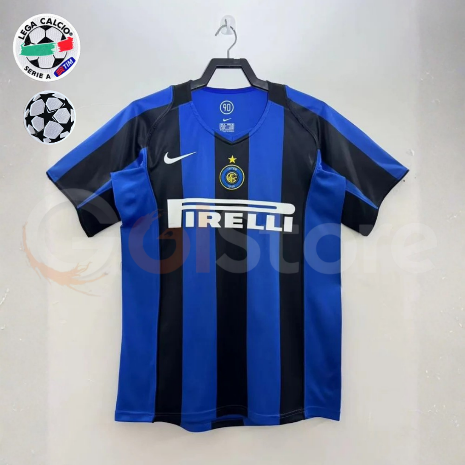 Inter Milano 2004-2005 Retro Home #7 Figo Jersey – Serie A & UEFA Champions League Edition – Short Sleeve S-2XL