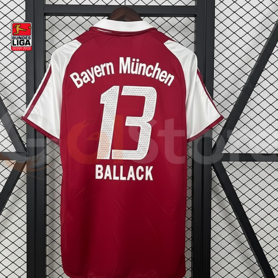Bayern Munich 2003/04 Retro Home No.13 Ballack Jersey – Classic Short Sleeve Football Shirt S–2XL