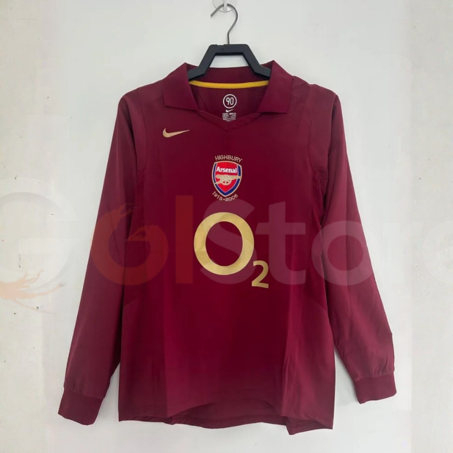 Arsenal FC 2005/06 Retro Home Long Sleeve No.15 Fabregas Jersey – Highbury Final Season Football Shirt S–2XL
