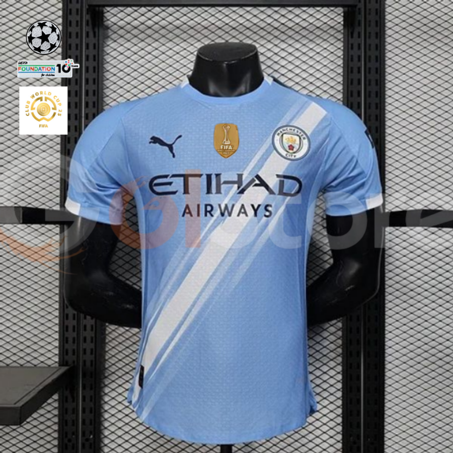 Manchester City 2025/26 Home Jersey #9 Haaland – UCL & FIFA Club World Cup Edition Custom Football Shirt S-2XL