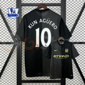 Manchester City 2013-2014 Retro Away Short Sleeve Jersey #10 Kun Aguero Personalized PL Patch Rare
