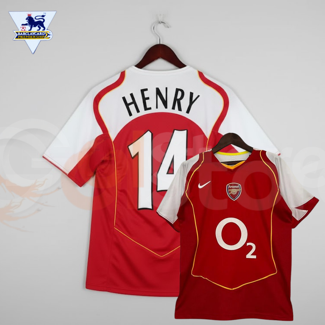 Arsenal 2004-05 Retro Home Jersey | #14 Thierry Henry | Premier League
