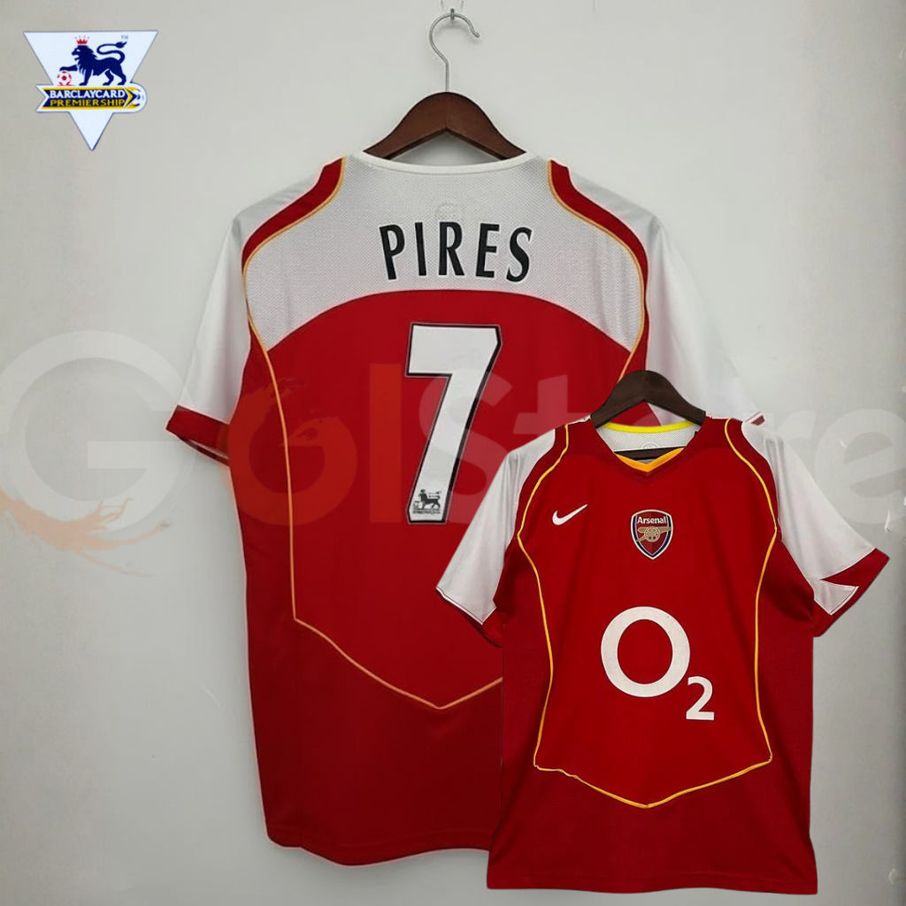 Arsenal 2004-05 Retro Home Jersey | #7 Robert Pires | Premier League