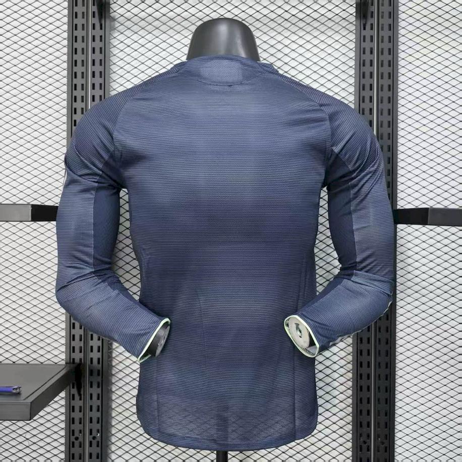 2025/26 Real Madrid Player Version Third Long Sleeve Jersey UCL Patch Personalized