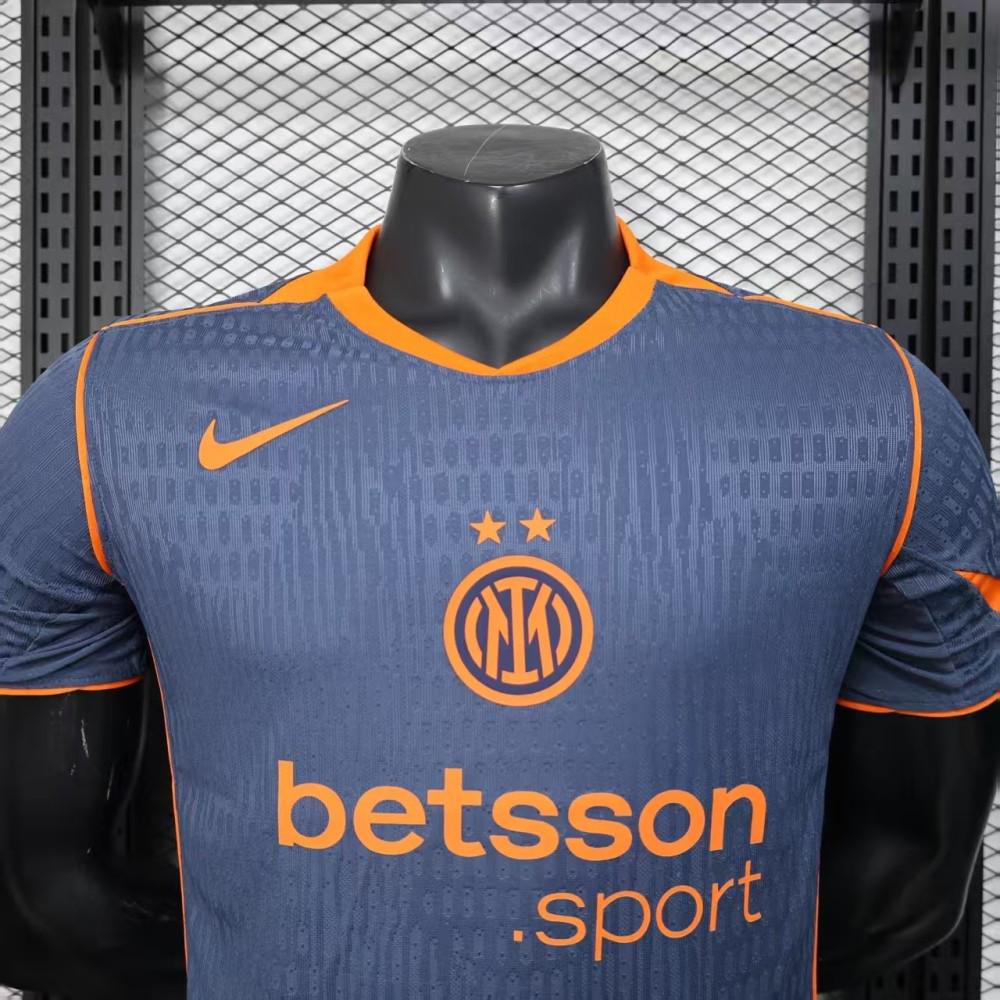 Inter Milan 2025-2026 Third Away Player Version Jersey UCL Patch Personalized Sizes S-3XL