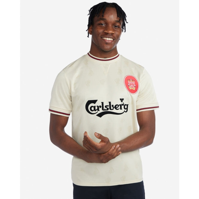 1996-1997 Liverpool Retro Yellow Away Short Sleeve Jersey #7 McManaman Personalized PL UCL Patch