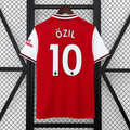 Arsenal FC 2019-2020 Retro Home Jersey | Mesut Özil #10 Men's Soccer Shirt - Short Sleeve Bruised Banana Anniversary Era with Optional Premier League Patches