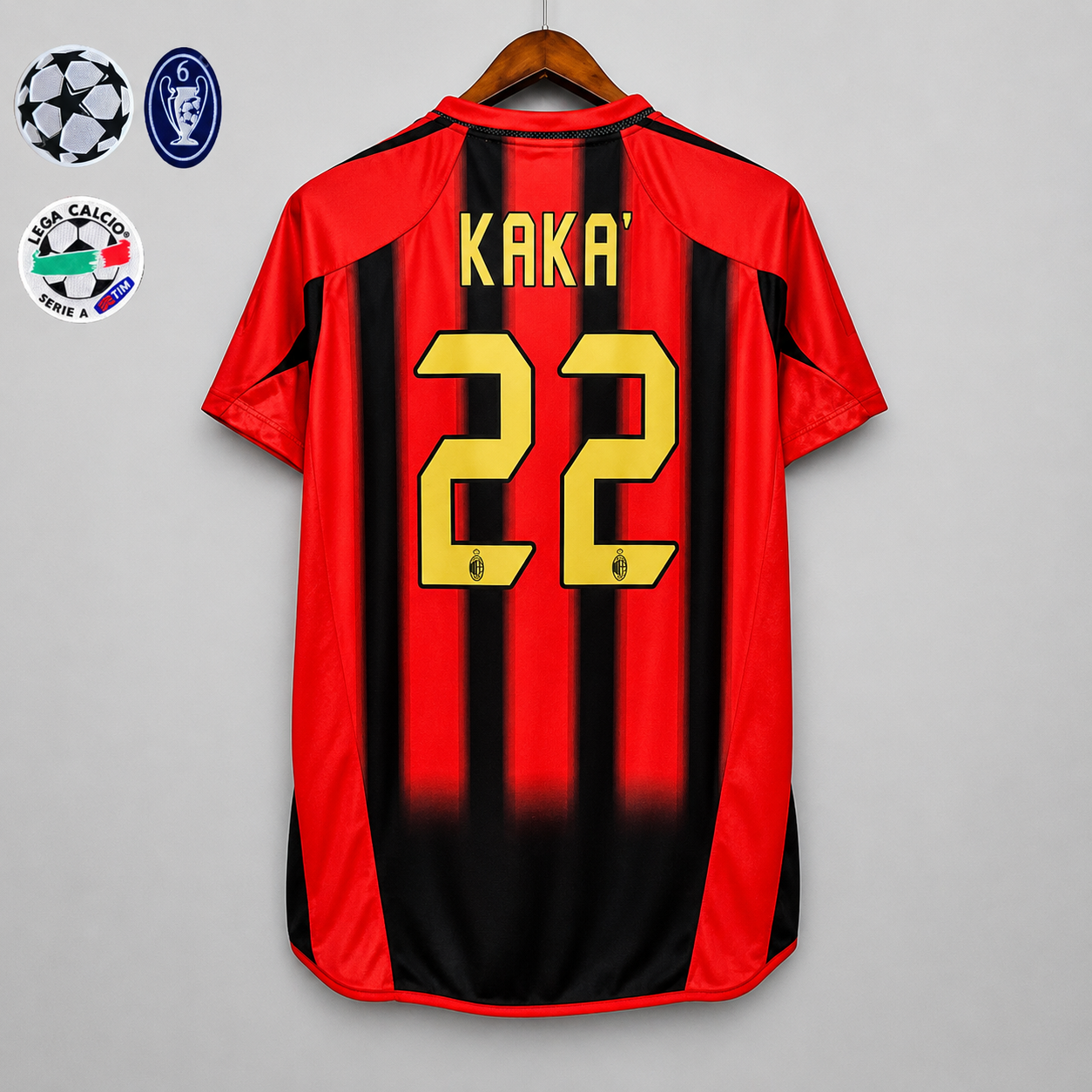 Retro AC Milan 2004-05 Home Jersey Short Sleeve #22 Kaka