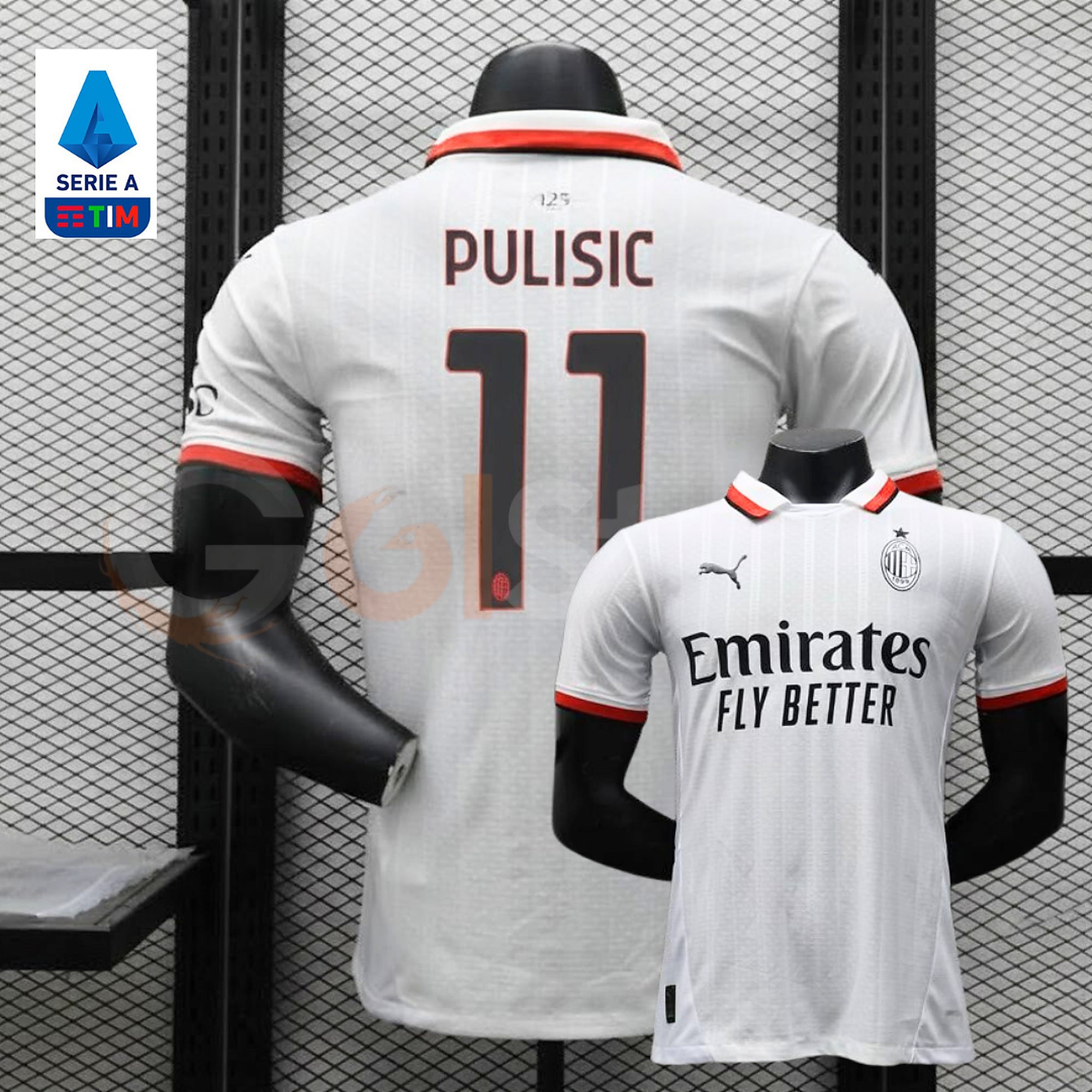 AC Milan 2024-25 Away Jersey Short Sleeve #11 Pulisic
