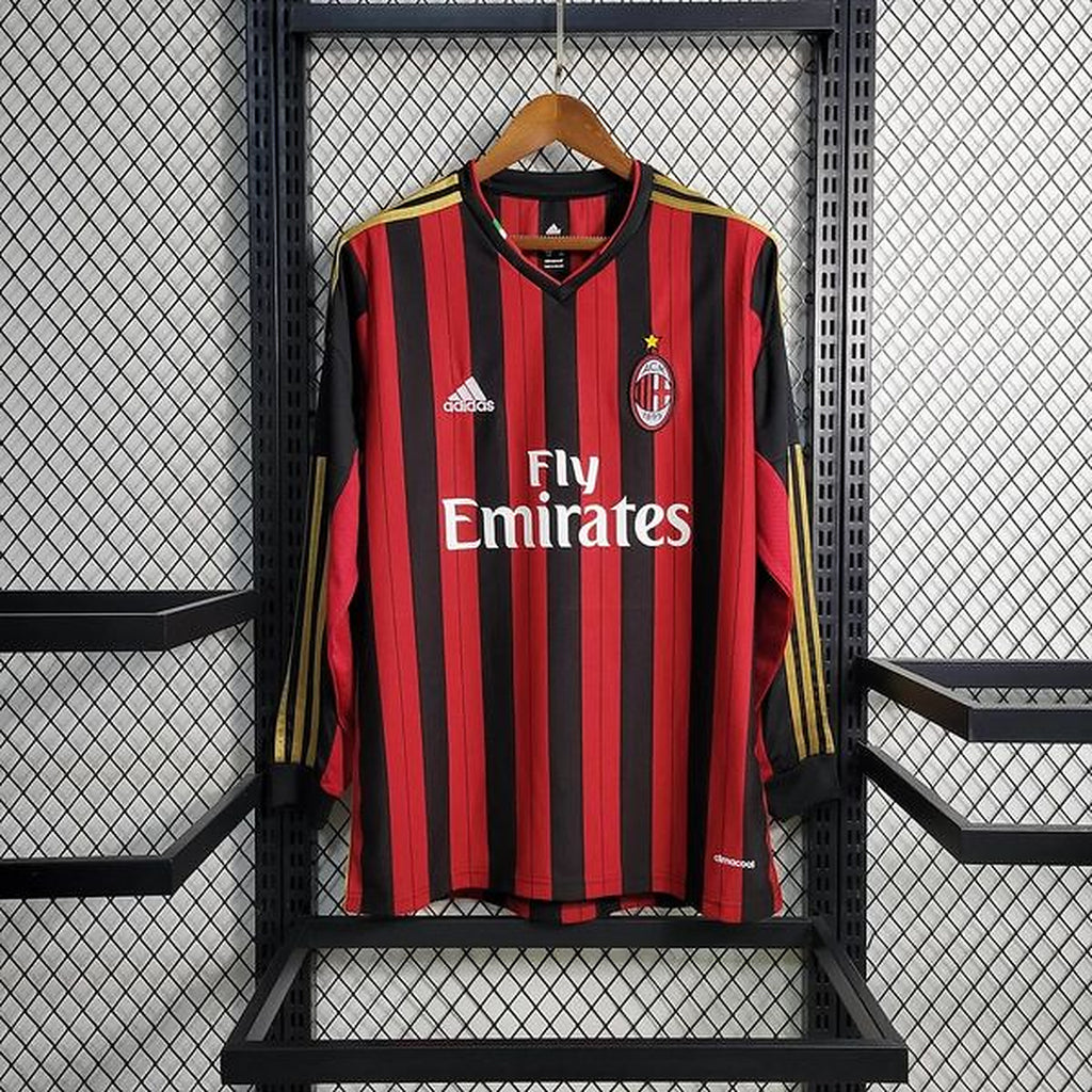 Retro AC Milan 2013-14 Home Jersey Long Sleeve