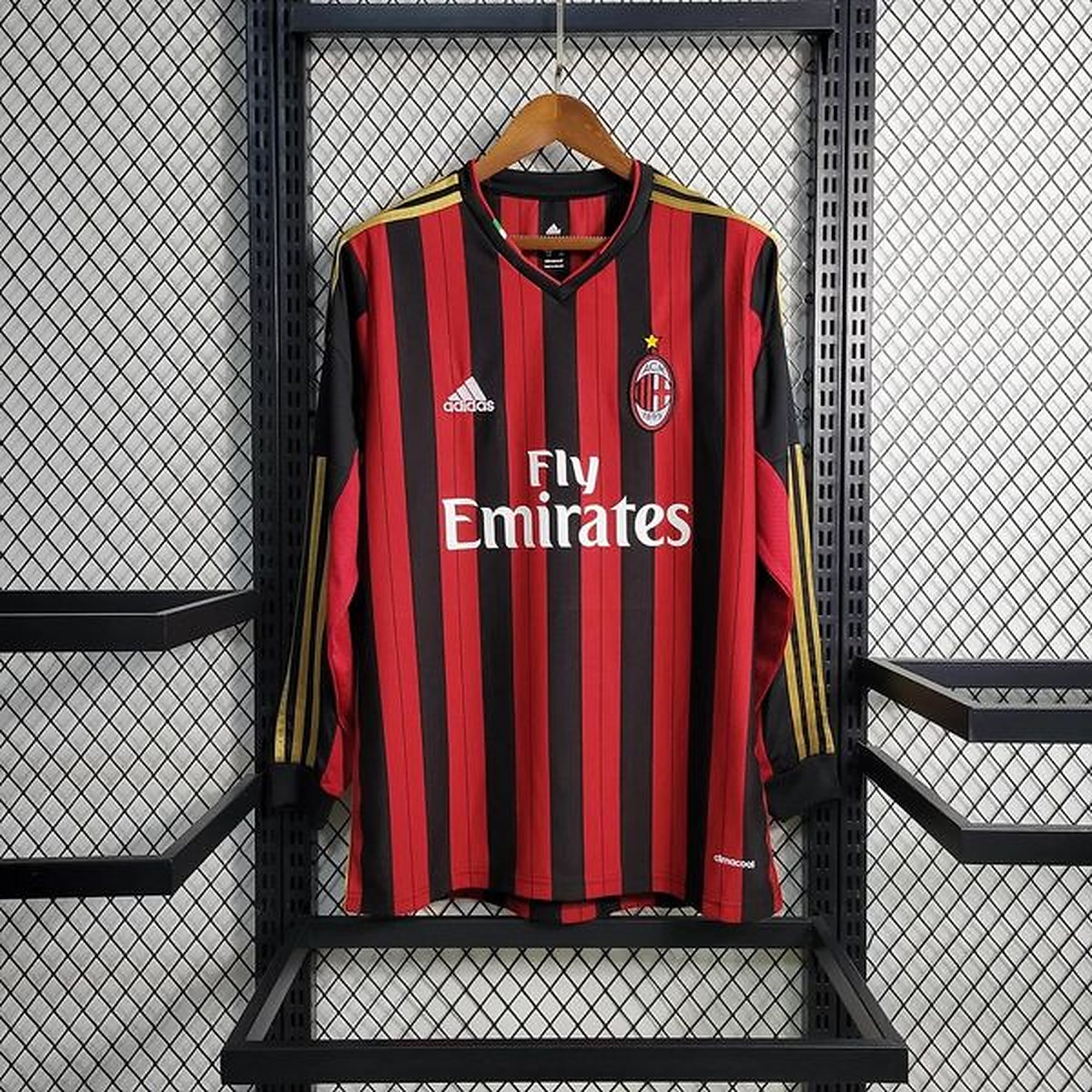 Retro AC Milan 2013-14 Home Jersey Long Sleeve