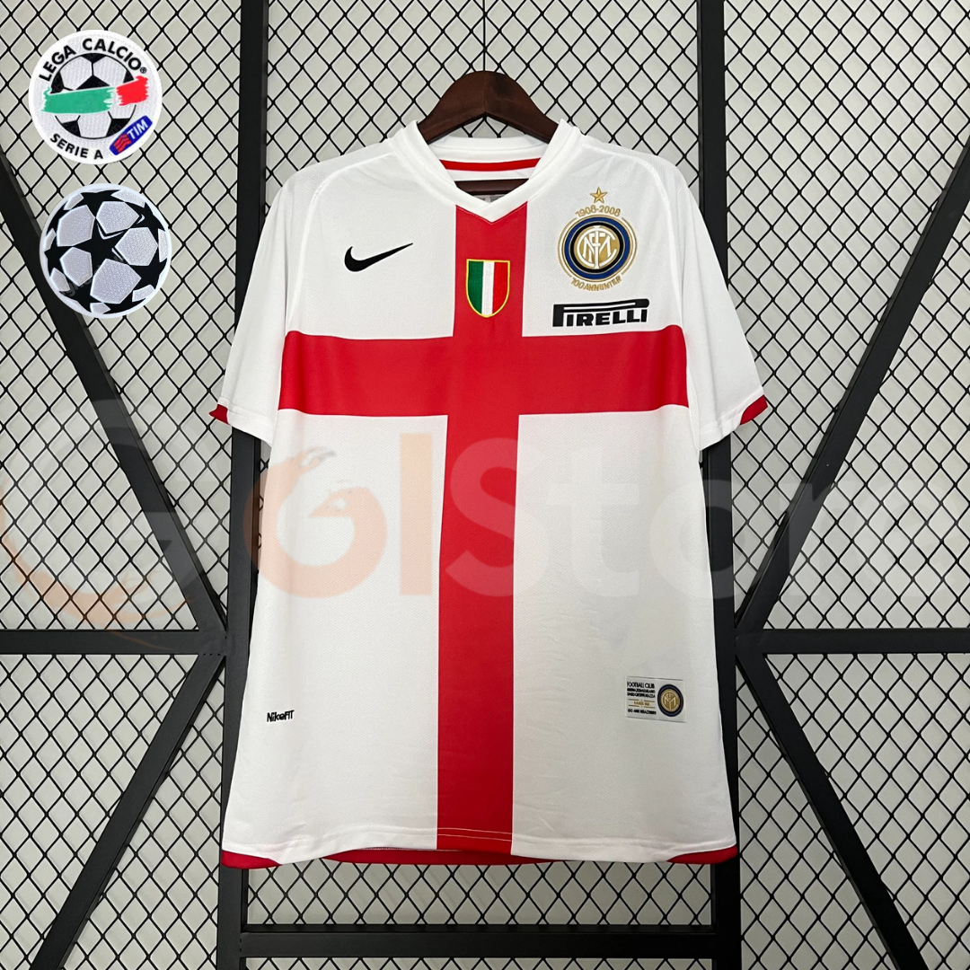 Inter Milan 2007-2008 Retro Third Away Short Sleeve Jersey #8 Ibrahimovic Serie A UCL Patch Personalized Rare