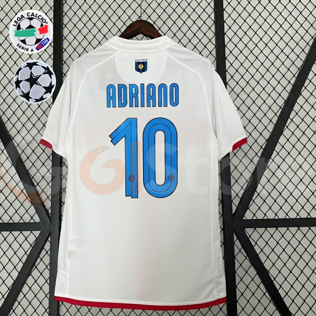 Inter Milan 2007-2008 Retro Third Away Short Sleeve Jersey #10 Adriano Serie A UCL Patch Personalized Rare