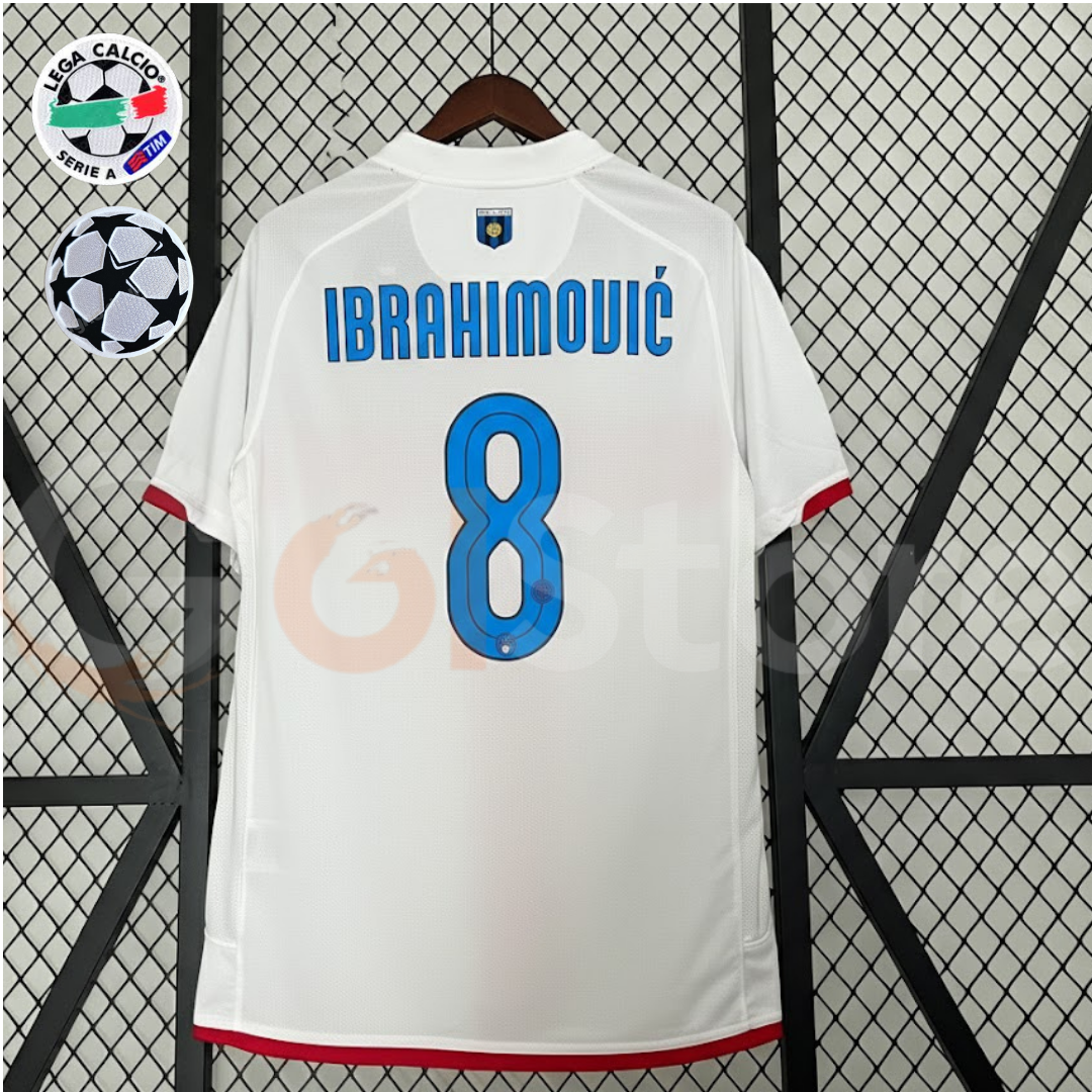Inter Milan 2007-2008 Retro Third Away Short Sleeve Jersey #8 Ibrahimovic Serie A UCL Patch Personalized Rare