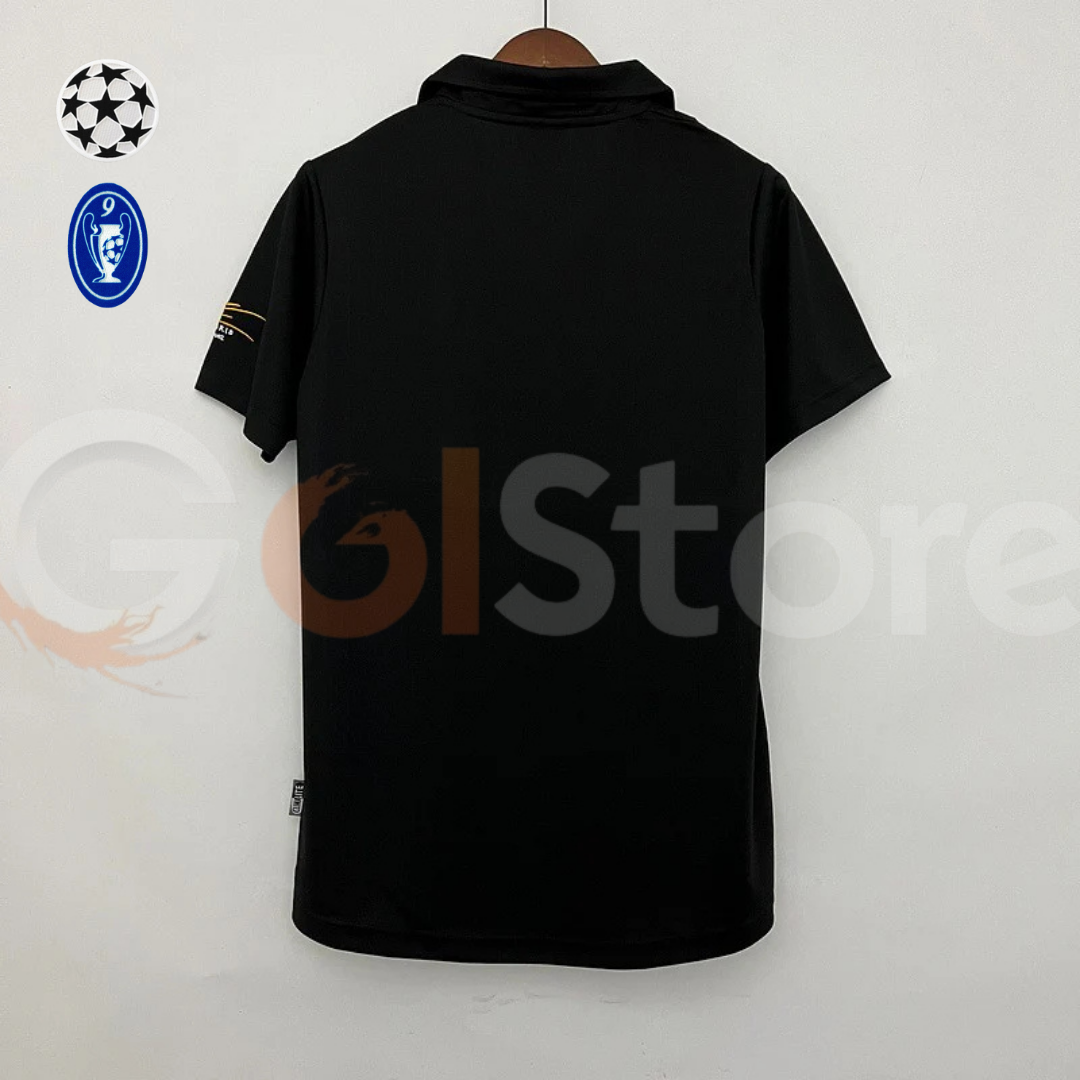 2002/03 Real Madrid Retro Away Black Jersey UCL Patch Personalized