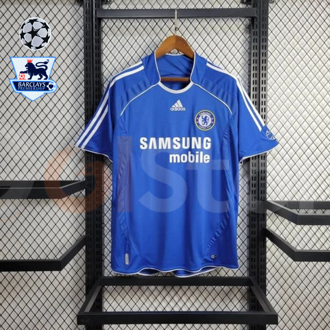 Chelsea FC 2006-2007 Retro Home Short Sleeve Jersey Personalized PL UCL Patch Rare Collector